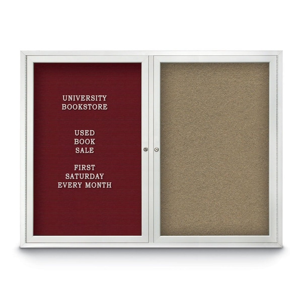 Corkboard, 72"x48", Cork/Bronze